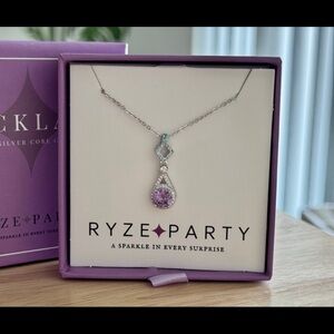 Ryze Party “Princess Purple & Grand Turk CZ” Sterling Silver Necklace